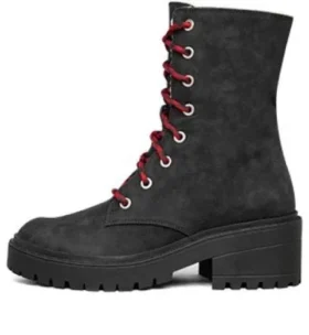 Moderne, bequeme Winter-High-Top-Martin-Stiefel Schwarz
