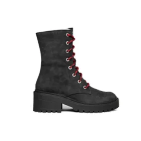 Moderne, bequeme Winter-High-Top-Martin-Stiefel Schwarz