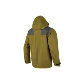 Nightingale-Serie Kapuzenjacke mit Reißverschluss „Olivgrün-Grau“