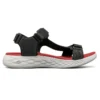 On-the-GO 600 Klettverschluss-Sandalen Schwarz/Rot