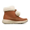 On-the-GO Joy Pompom Schneestiefel „Braun Weiß“