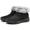 On-the-GO Joy Schneestiefel mit Fell „Schwarz-Weiß“