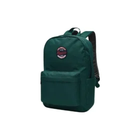 Retro-Schüler-Rucksack aus Stoff mit Reißverschluss „Grün“