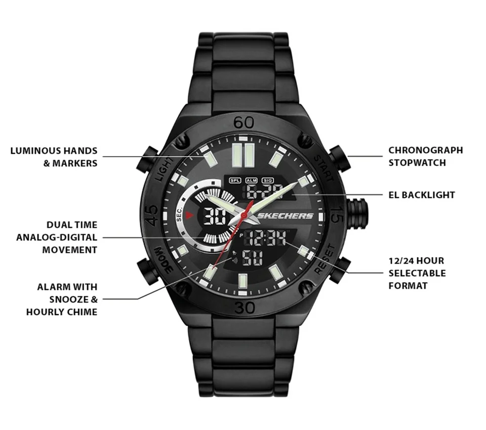Skechers Analog-Chrono-Uhr Skechers Analog-Chrono-Uhr