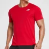 Skechers Herren Trainings- und Laufsport-Strick-T-Shirt mit kurzen Ärmeln, Clown-Rot