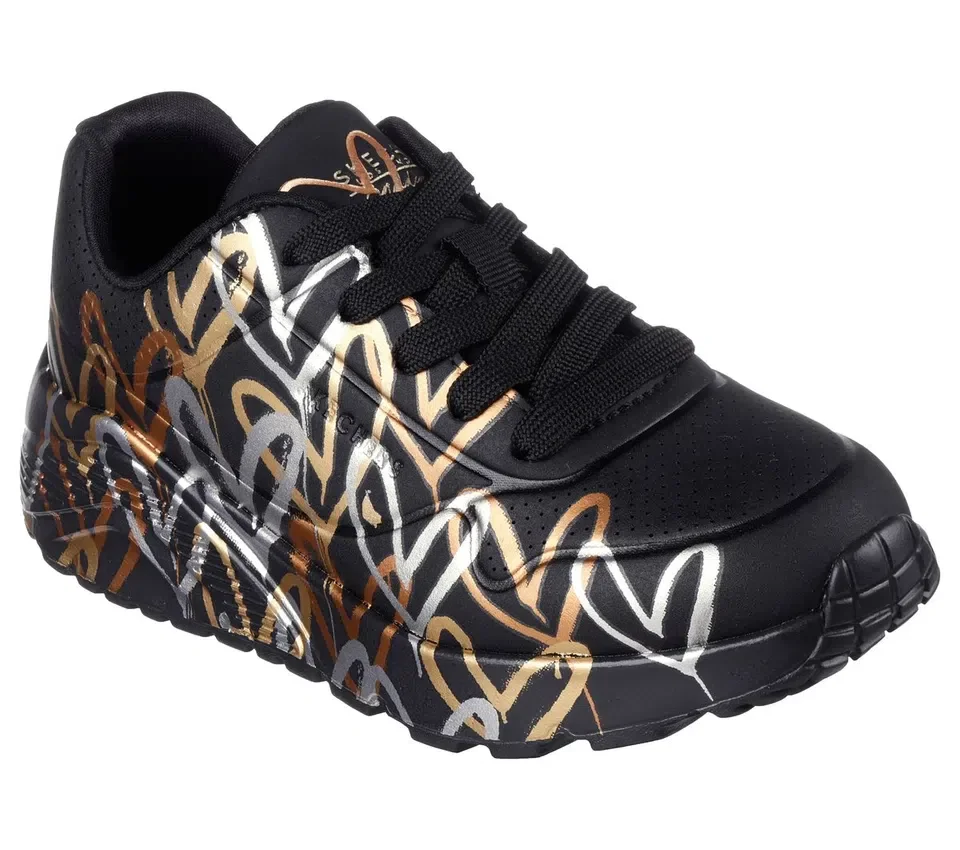 Skechers x JGoldcrown: Uno Lite – Metallic Love Skechers x JGoldcrown: Uno Lite – Metallic Love