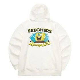 Skechers x SpongeBob SquarePants Hoodie mit Grafikprint „Weiß Gelb Schwarz“