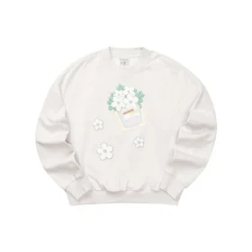 Skechers x XIAOLI Grafik-Sweatshirt mit Rundhalsausschnitt „Grey White“