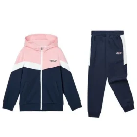 SKX Kapuzenpullover mit elastischen Bündchen, Strick-Sportanzug „Navy Pink White“