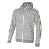 SKX Langarm-Strickjacke mit Buchstabenprint „Grau Blau Weiß“