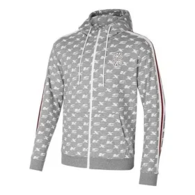 SKX Langarm-Strickjacke mit Buchstabenprint „Grau Blau Weiß“