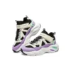 Sneaker „Beige Schwarz Lila“