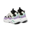 Sneaker „Beige Schwarz Lila“