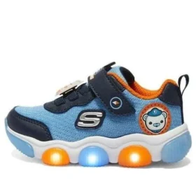 Sneaker „Hellblau Marineblau Orange“