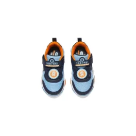 Sneaker „Hellblau Marineblau Orange“