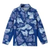 Sport-Freizeit-Serie Sweatshirt mit durchgehendem Print und halbem Reißverschluss „Blue“