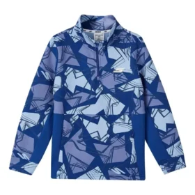 Sport-Freizeit-Serie Sweatshirt mit durchgehendem Print und halbem Reißverschluss „Blue“