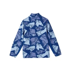 Sport-Freizeit-Serie Sweatshirt mit durchgehendem Print und halbem Reißverschluss „Blue“