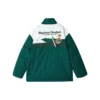 Sport Lifestyle Series Daunenjacke mit Reißverschluss und Buchstabenprint „Green Tan White“