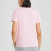 Sport-T-Shirt mit Rundhalsausschnitt, kurzärmelig, rosa