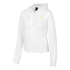 Sportjacke mit Kapuze und Reißverschluss aus Strick mit Logo-Print der Sports-Serie „Weiß“