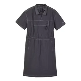 Sportlich-lässiges, einfarbiges Kurzarm-Kleid mit Pulloverkragen „Schwarz“
