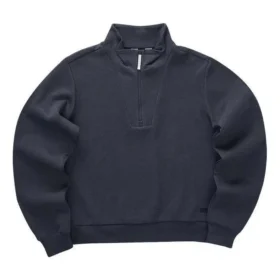 Sportlich-lässiges, locker gestricktes Sweatshirt mit Rundhalsausschnitt „Schwarz“