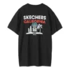 Strick-Print Kurzarm Paar-Style Schwarz