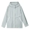 Stroll Series Logo Casual gewebte Kapuzenjacke „Grey“