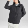 Stroll Series Logo Casual Kapuzenjacke aus Webstoff „Schwarz“