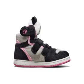 Sugarcanes Panda Schuhe „Schwarz Grau Rosa“