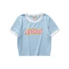 T-Shirt mit Aufdruck „Weiß Rosa Blau“