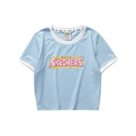 T-Shirt mit Aufdruck „Weiß Rosa Blau“