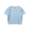 T-Shirt mit Aufdruck „Weiß Rosa Blau“