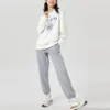 Taillierte Sport-Fleecehose „Black Grey“