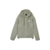 Warme Freizeitjacke aus Kunstlammfell „Olivgrün“