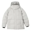 Warme, leichte Daunenjacke mit Kapuze „Grey“