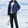 Warme, mit Fleece gefütterte, konisch zulaufende Freizeithose „Schwarz Weiß Marineblau“