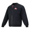 Wendbare, wattierte Jacke mit Buchstabenstickerei „Black Red“