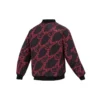 Wendbare, wattierte Jacke mit Buchstabenstickerei „Black Red“