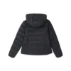 Zusammenpackbare Daunenjacke mit Kapuze „Weiß Schwarz“